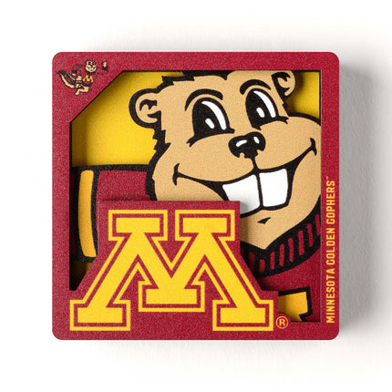 Minnesota Golden Gophers 3D Logo Series Magnet