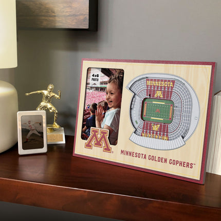 Minnesota Golden Gophers 3D StadiumView Picture Frame