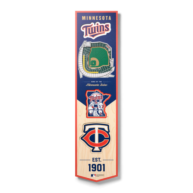 Minnesota Twins 8x32 3D Stadium Banner