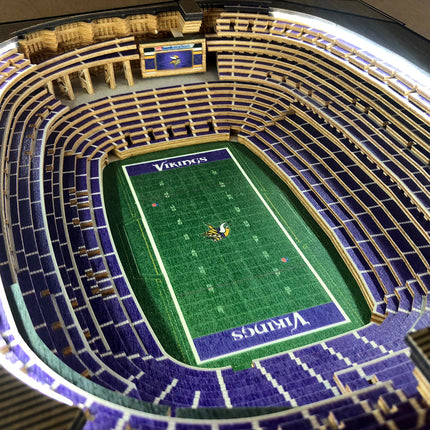 Minnesota Vikings 25 Layer Stadium View Lighted End Table