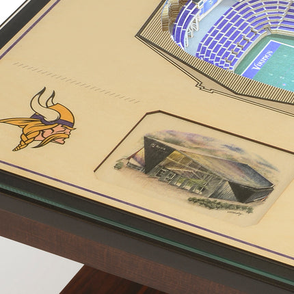 Minnesota Vikings 25 Layer Stadium View Lighted End Table