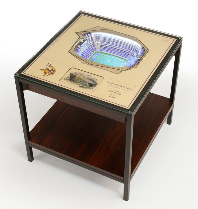 Minnesota Vikings 25 Layer Stadium View Lighted End Table