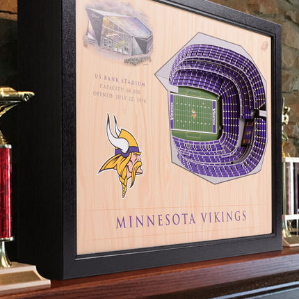Minnesota Vikings 25 Layer Stadium Art
