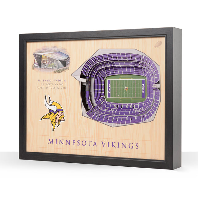 Minnesota Vikings 25 Layer Stadium Art