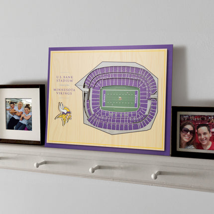 Minnesota Vikings 5-Layer 3D StadiumView Wall Art