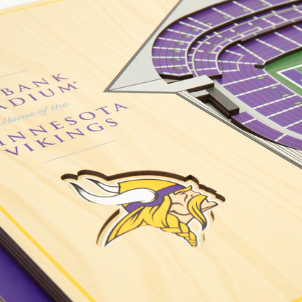 Minnesota Vikings 5-Layer 3D StadiumView Wall Art