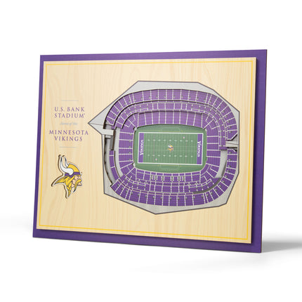 Minnesota Vikings 5-Layer 3D StadiumView Wall Art