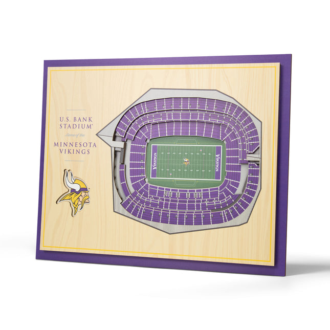 Minnesota Vikings 5-Layer 3D StadiumView Wall Art