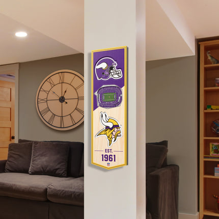 Minnesota Vikings 3D Stadium 6x19 Banners