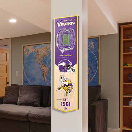 Minnesota Vikings 8x32 3D Stadium Banner