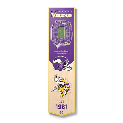 Minnesota Vikings 8x32 3D Stadium Banner