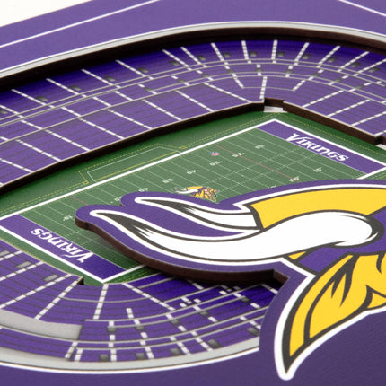 Minnesota Vikings 3D StadiumView Wall Art 12x12