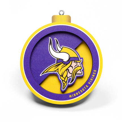 Minnesota Vikings 3D Logo Series Ornament
