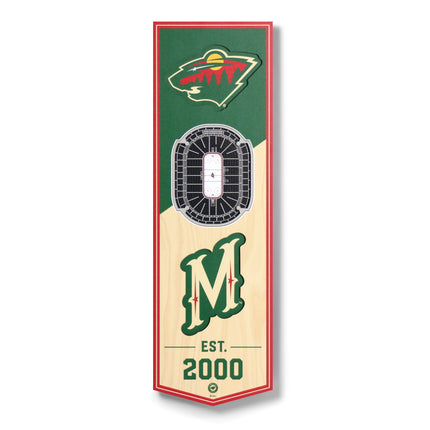 Minnesota Wild 3D Stadium 6x19 Banners