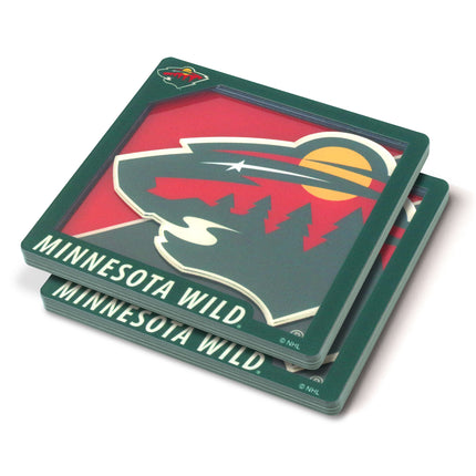 Minnesota Wild 3D Logo Series Coasters