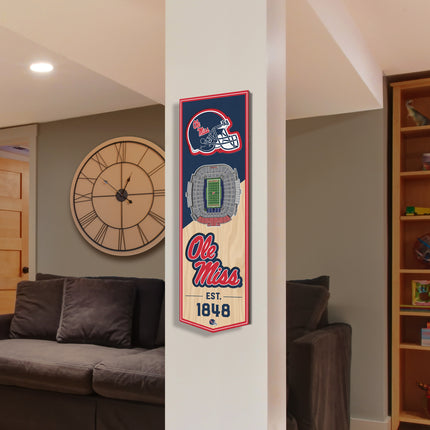 Ole Miss Rebels 3D Stadium 6x19 Banners