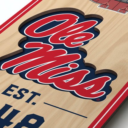 Ole Miss Rebels 3D Stadium 6x19 Banners