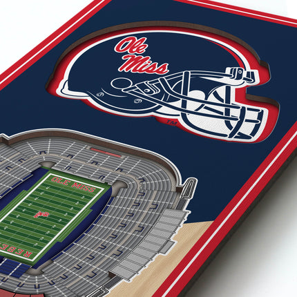 Ole Miss Rebels 3D Stadium 6x19 Banners