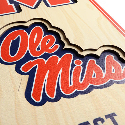 Ole Miss Rebels 8x32 3D Stadium Banner