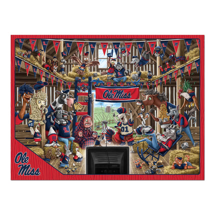 Ole Miss Rebels Barnyard Fans Puzzle - 500 PC