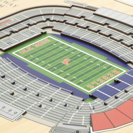 Ole Miss Rebels 5-Layer 3D StadiumView Wall Art