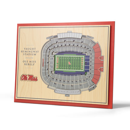 Ole Miss Rebels 5-Layer 3D StadiumView Wall Art