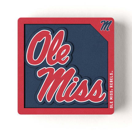 Ole Miss Rebels 3D Logo Series Magnet