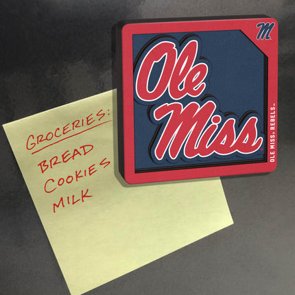 Ole Miss Rebels 3D Logo Series Magnet