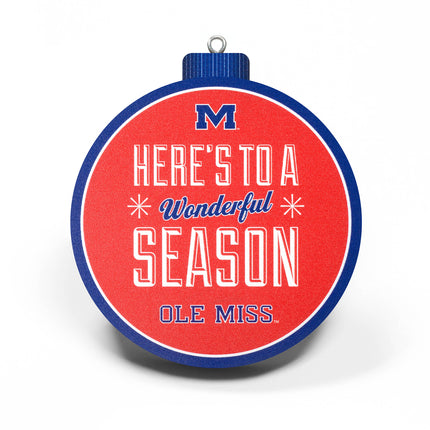 Ole Miss Rebels 3D Logo Series Ornament