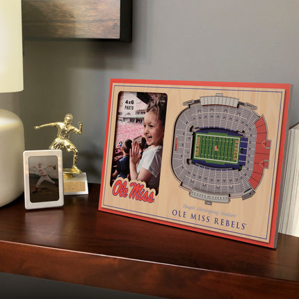 Ole Miss Rebels 3D StadiumView Picture Frame