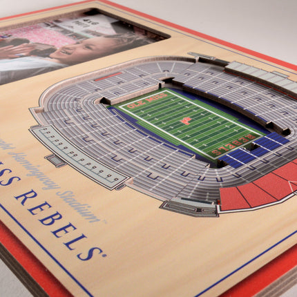 Ole Miss Rebels 3D StadiumView Picture Frame