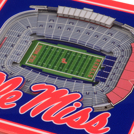 Ole Miss Rebels 3D Stadium View Coasters