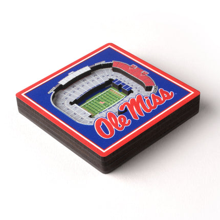 Ole Miss Rebels 3D StadiumView Magnets