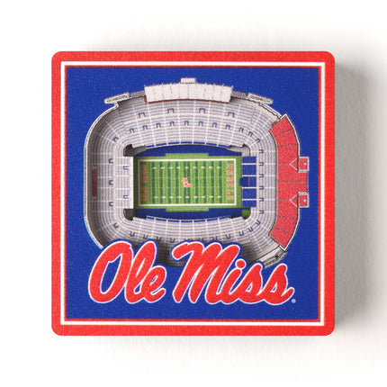 Ole Miss Rebels 3D StadiumView Magnets