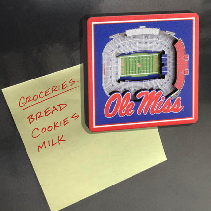 Ole Miss Rebels 3D StadiumView Magnets
