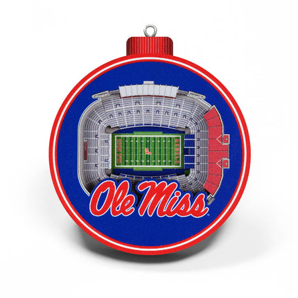 Ole Miss Rebels 3D StadiumView Ornaments