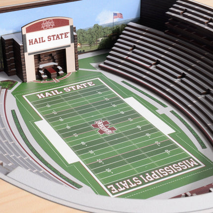 Mississippi State Bulldogs 25-Layer StadiumViews 3D Wall Art