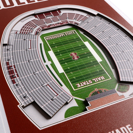 Mississippi State Bulldogs 8x32 3D Stadium Banner
