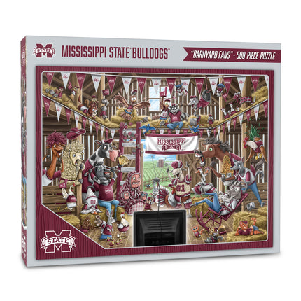 Mississippi State Bulldogs Barnyard Fans Puzzle - 500 PC