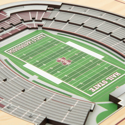 Mississippi State Bulldogs 5-Layer 3D StadiumView Wall Art