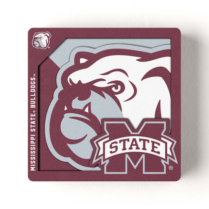 Mississippi State Bulldogs 3D Logo Series Magnet