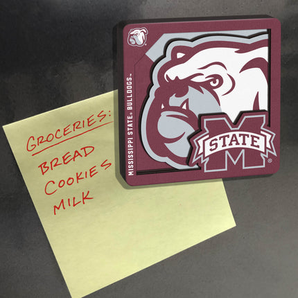 Mississippi State Bulldogs 3D Logo Series Magnet