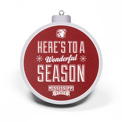 Mississippi State Bulldogs 3D Logo Series Ornament