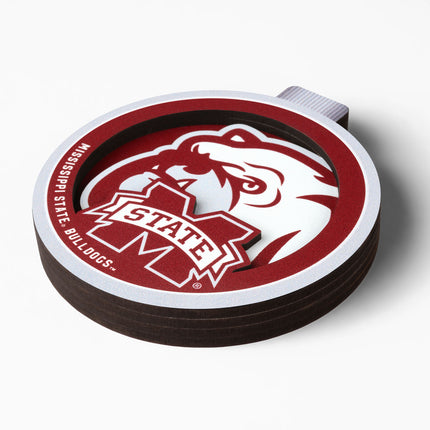 Mississippi State Bulldogs 3D Logo Series Ornament
