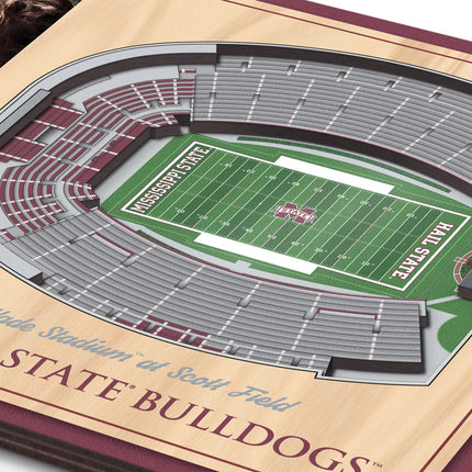 Mississippi State Bulldogs 3D StadiumView Picture Frame