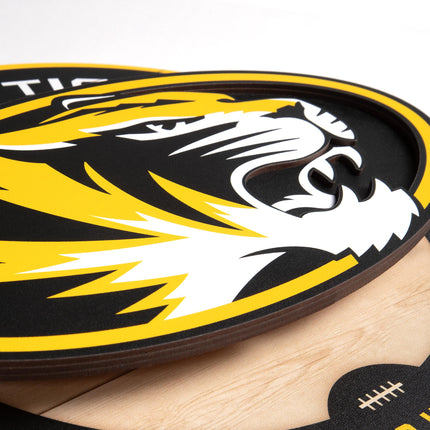 Missouri Tigers 3DX Circle Backer Wall Art
