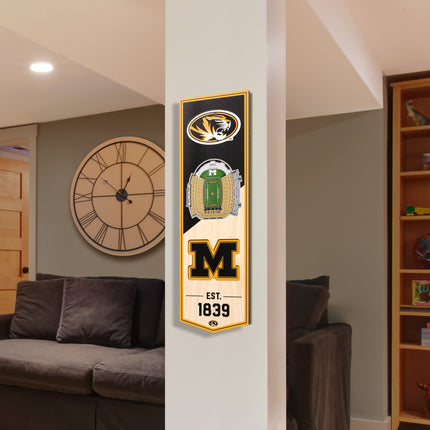 Missouri Tigers 3D Stadium 6x19 Banners
