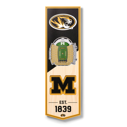 Missouri Tigers 3D Stadium 6x19 Banners