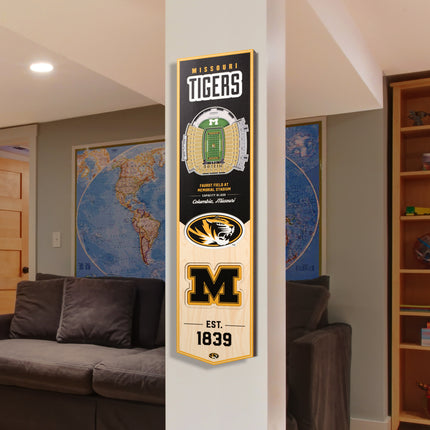 Missouri Tigers 8x32 3D Stadium Banner