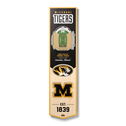 Missouri Tigers 8x32 3D Stadium Banner